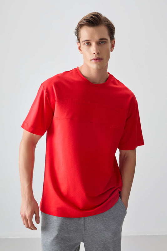 Fiesta Cotton Thick Soft Textured Oversize Fit Basic Men's T-Shirt - 88378