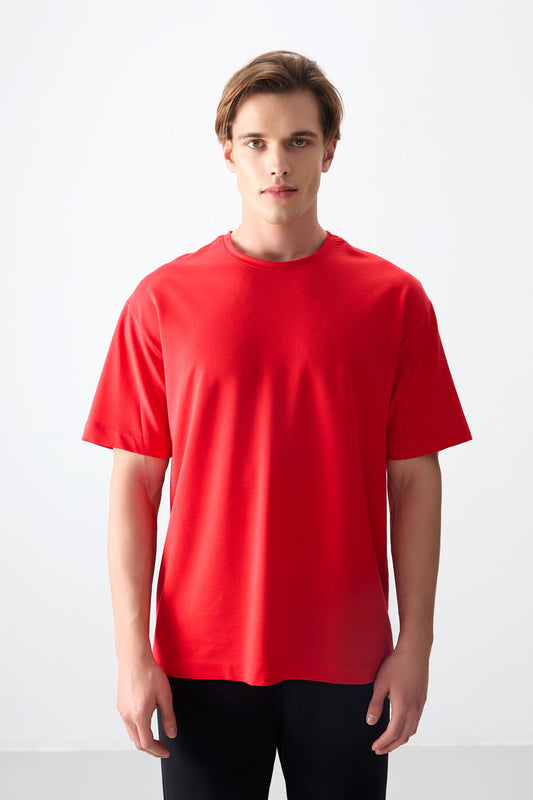 Fiesta Cotton Thick Soft Textured Oversize Fit Basic Men's T-Shirt - 88377