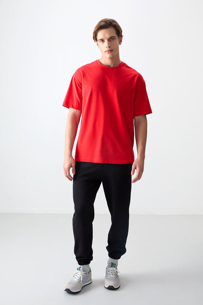 Fiesta Cotton Thick Soft Textured Oversize Fit Basic Men's T-Shirt - 88377