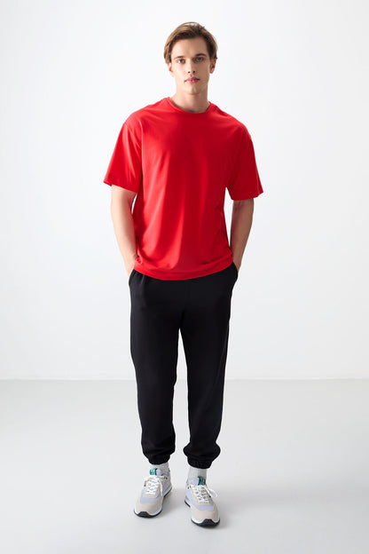 Fiesta Cotton Thick Soft Textured Oversize Fit Basic Men's T-Shirt - 88377