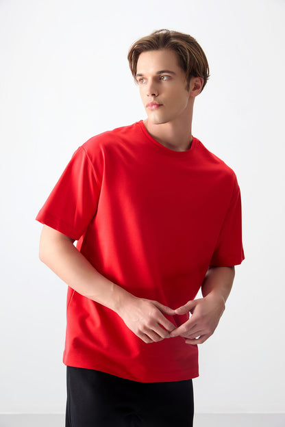 Fiesta Cotton Thick Soft Textured Oversize Fit Basic Men's T-Shirt - 88377