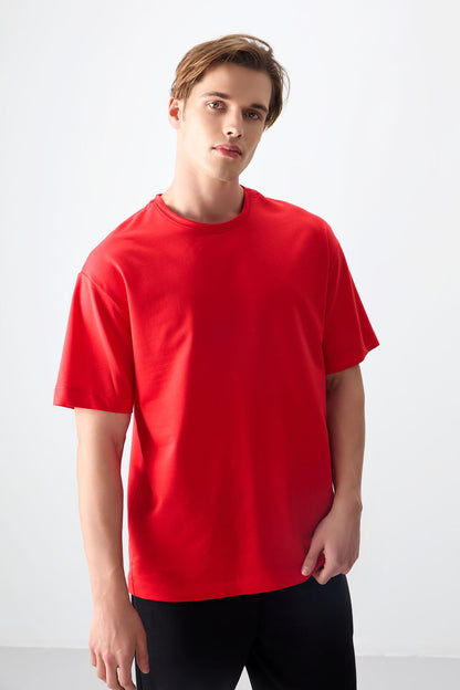 Fiesta Cotton Thick Soft Textured Oversize Fit Basic Men's T-Shirt - 88377