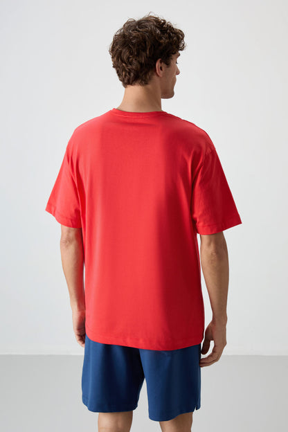 Fiesta 100% Cotton Thick Soft Textured Oversize Fit Printed Men's T-Shirt - 88360