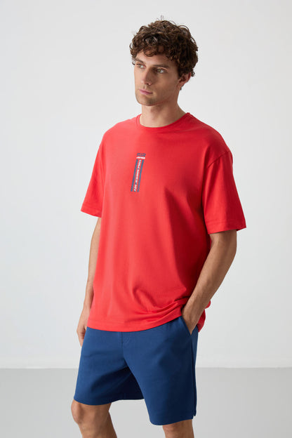 Fiesta 100% Cotton Thick Soft Textured Oversize Fit Printed Men's T-Shirt - 88360