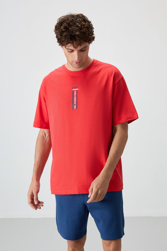 Fiesta 100% Cotton Thick Soft Textured Oversize Fit Printed Men's T-Shirt - 88360