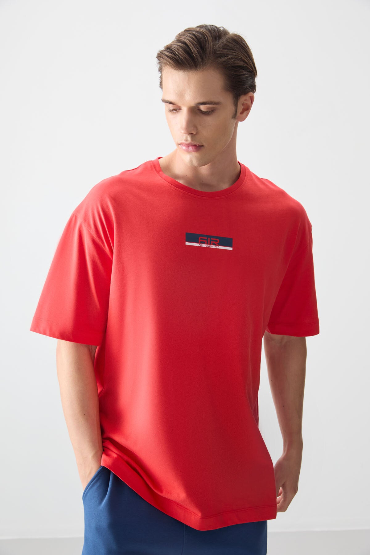 Fiesta 100% Cotton Thick Soft Textured Oversize Fit Printed Men's T-Shirt - 88359