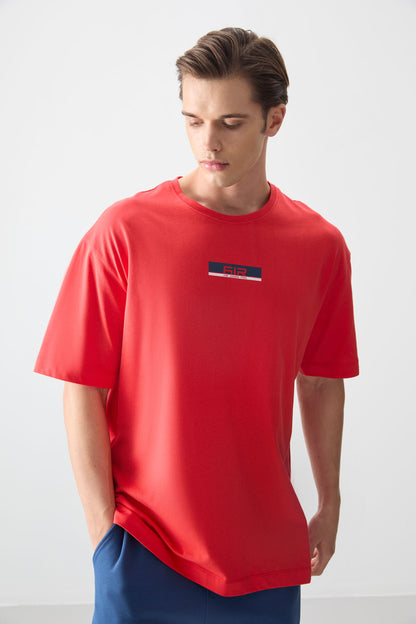 Fiesta 100% Cotton Thick Soft Textured Oversize Fit Printed Men's T-Shirt - 88359