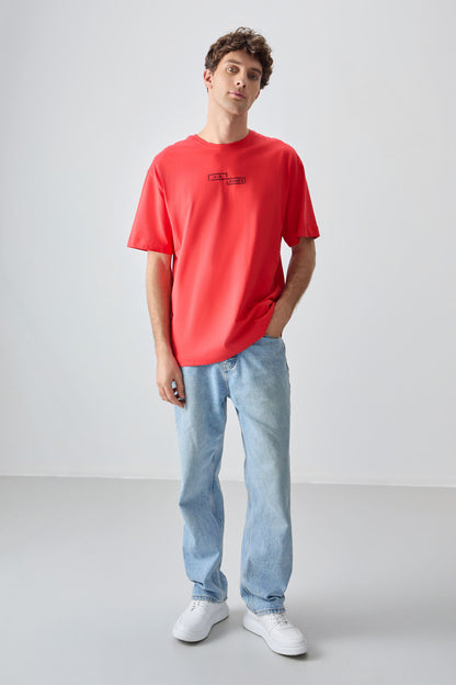 Fiesta 100% Cotton Thick Soft Textured Oversize Fit Printed Men's T-Shirt - 88361