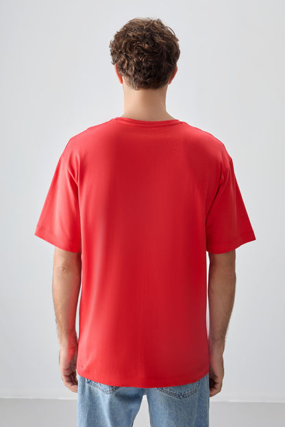 Fiesta 100% Cotton Thick Soft Textured Oversize Fit Printed Men's T-Shirt - 88361