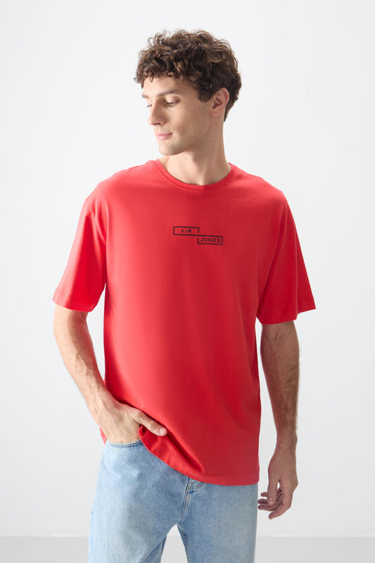 Fiesta 100% Cotton Thick Soft Textured Oversize Fit Printed Men's T-Shirt - 88361