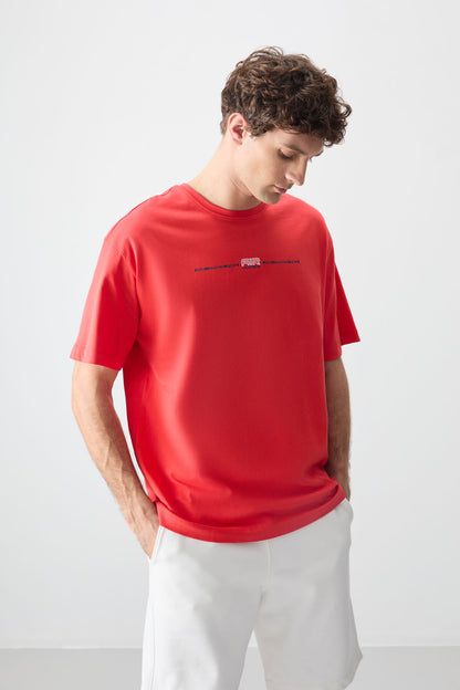 Fiesta 100% Cotton Thick Soft Textured Oversize Fit Printed Men's T-Shirt - 88357