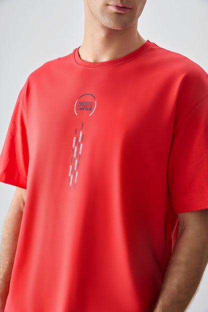 Fiesta 100% Cotton Thick Soft Textured Oversize Fit Printed Men's T-Shirt - 88355