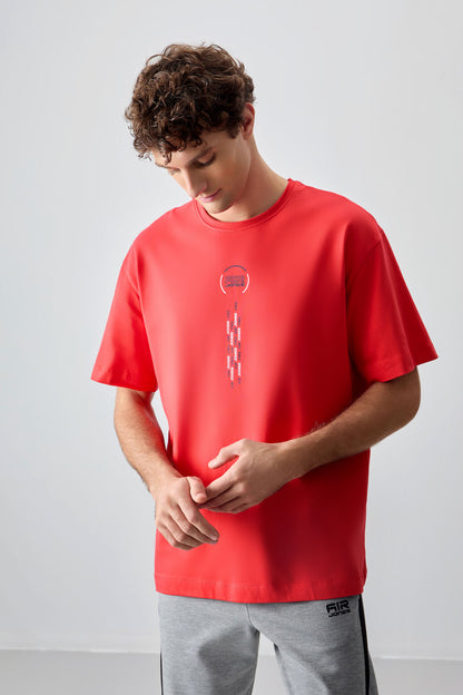 Fiesta 100% Cotton Thick Soft Textured Oversize Fit Printed Men's T-Shirt - 88355