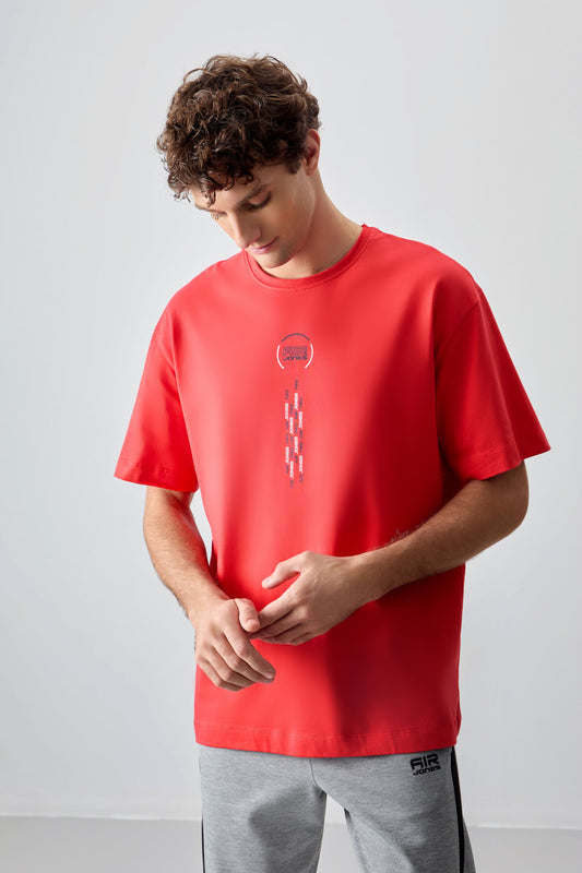 Fiesta 100% Cotton Thick Soft Textured Oversize Fit Printed Men's T-Shirt - 88355