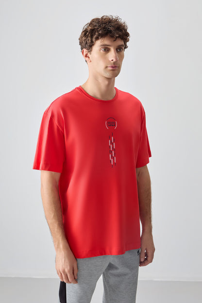 Fiesta 100% Cotton Thick Soft Textured Oversize Fit Printed Men's T-Shirt - 88355