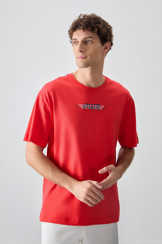 Fiesta 100% Cotton Thick Soft Textured Oversize Fit Printed Men's T-Shirt - 88356