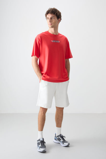 Fiesta 100% Cotton Thick Soft Textured Oversize Fit Printed Men's T-Shirt - 88356