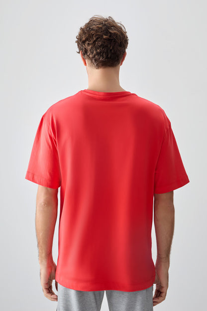 Fiesta 100% Cotton Thick Soft Textured Oversize Fit Printed Men's T-Shirt - 88354