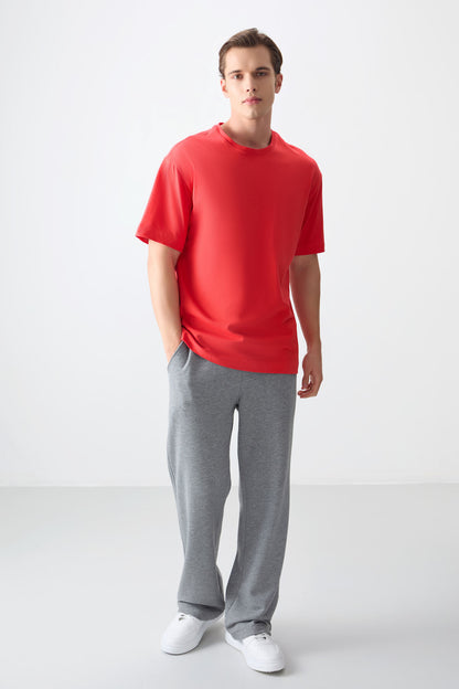 Fiesta 100% Cotton Thick Soft Textured Oversize Fit Basic Men's T-Shirt - 88353