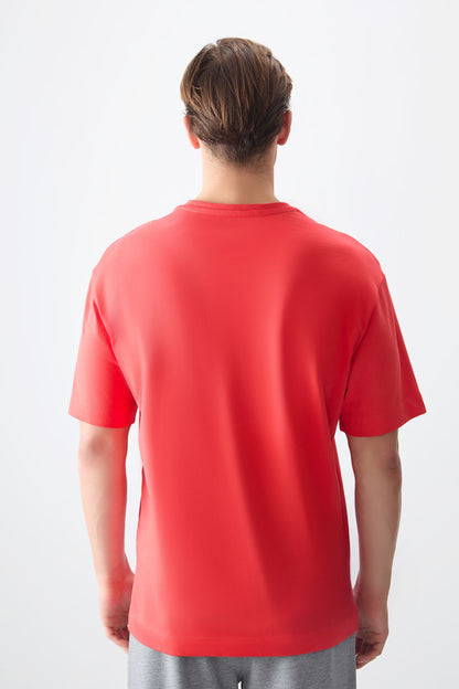 Fiesta 100% Cotton Thick Soft Textured Oversize Fit Basic Men's T-Shirt - 88353