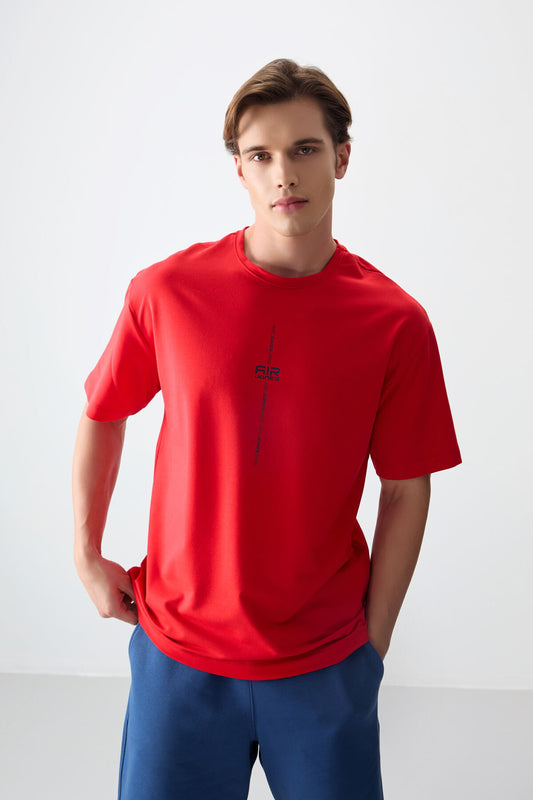 Fiesta Cotton Thick Soft Textured Oversize Fit Printed Men's T-Shirt - 88373