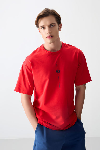 Fiesta Cotton Thick Soft Textured Oversize Fit Printed Men's T-Shirt - 88373