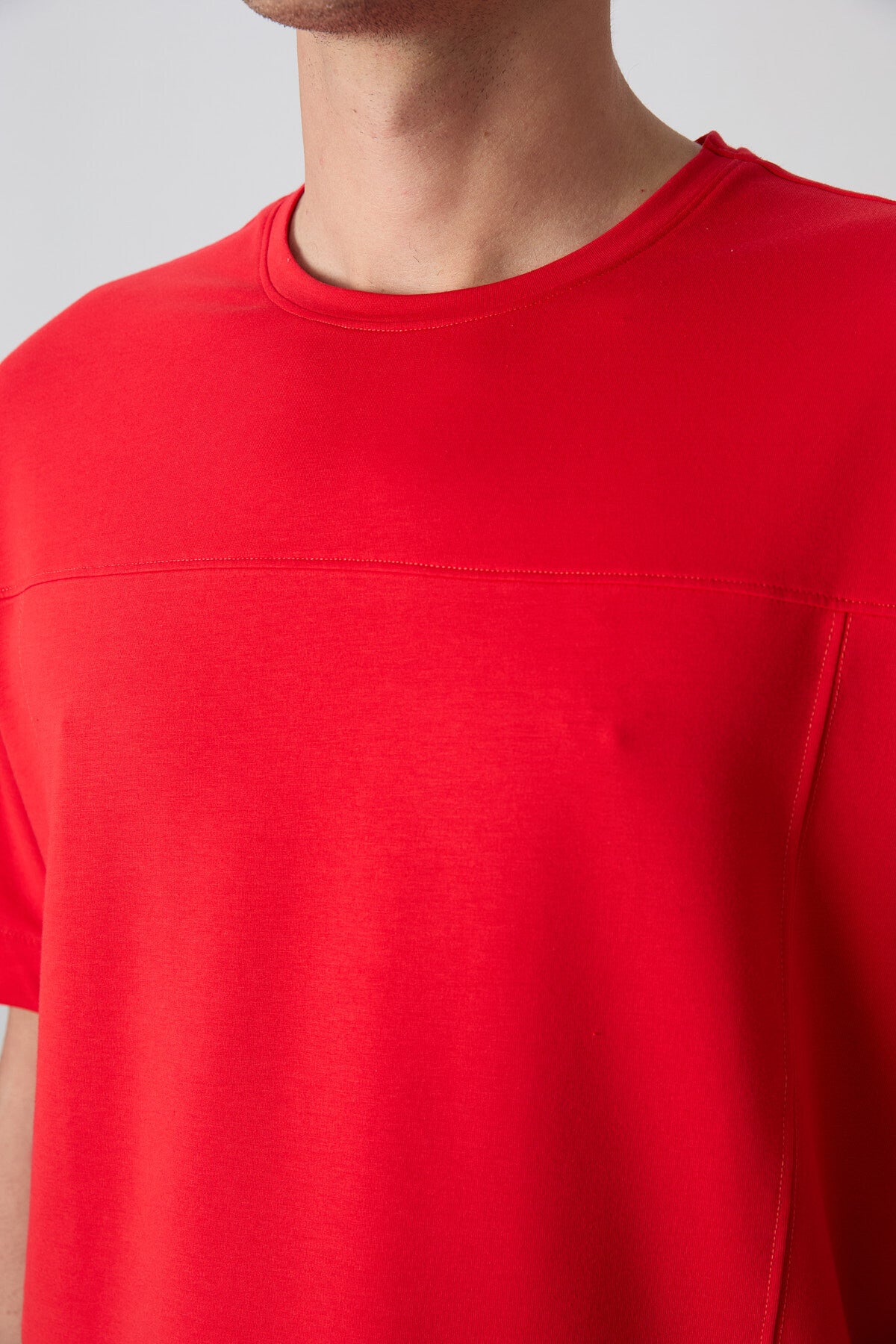 Fiesta Cotton Thick Soft Textured Oversize Fit Basic Men's T-Shirt - 88349