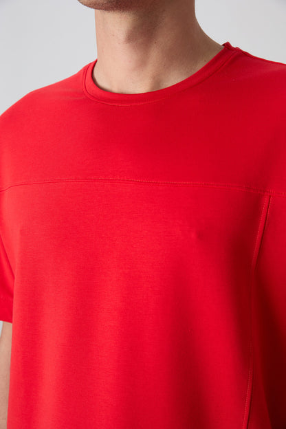 Fiesta Cotton Thick Soft Textured Oversize Fit Basic Men's T-Shirt - 88349