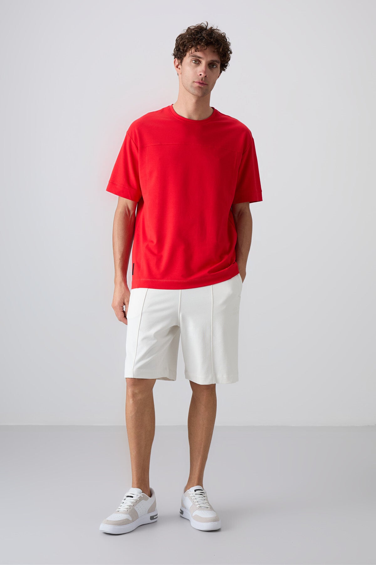 Fiesta Cotton Thick Soft Textured Oversize Fit Basic Men's T-Shirt - 88349