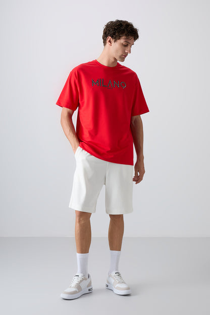 Fiesta Cotton Thick Soft Textured Oversize Fit Printed Men's T-Shirt - 88345