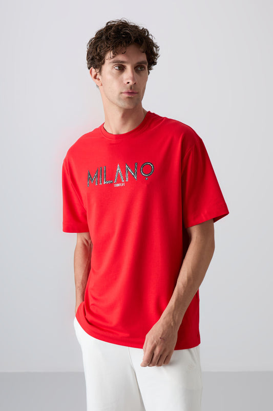 Fiesta Cotton Thick Soft Textured Oversize Fit Printed Men's T-Shirt - 88345