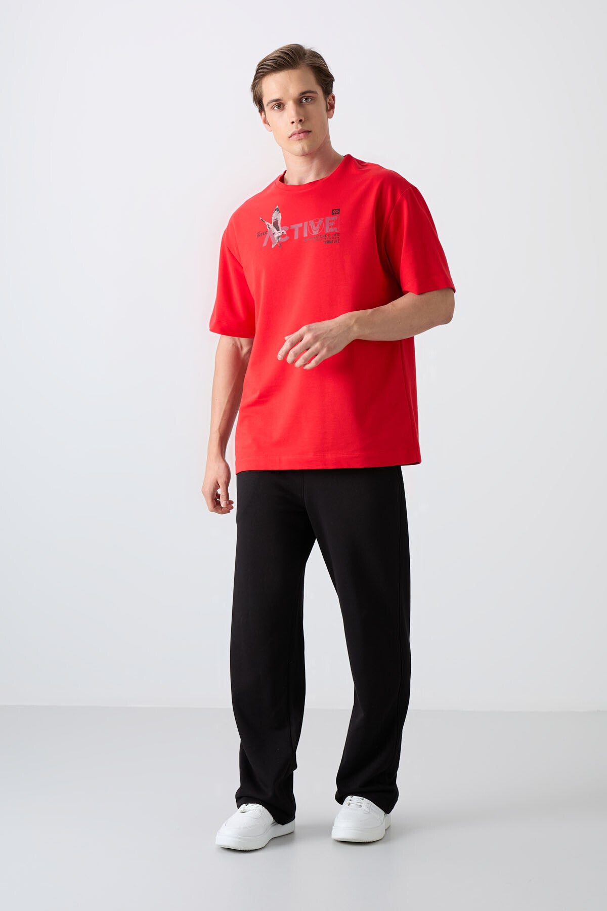 Fiesta Cotton Thick Soft Textured Oversize Fit Printed Men's T-Shirt - 88344