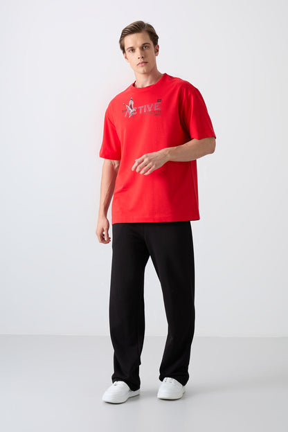 Fiesta Cotton Thick Soft Textured Oversize Fit Printed Men's T-Shirt - 88344
