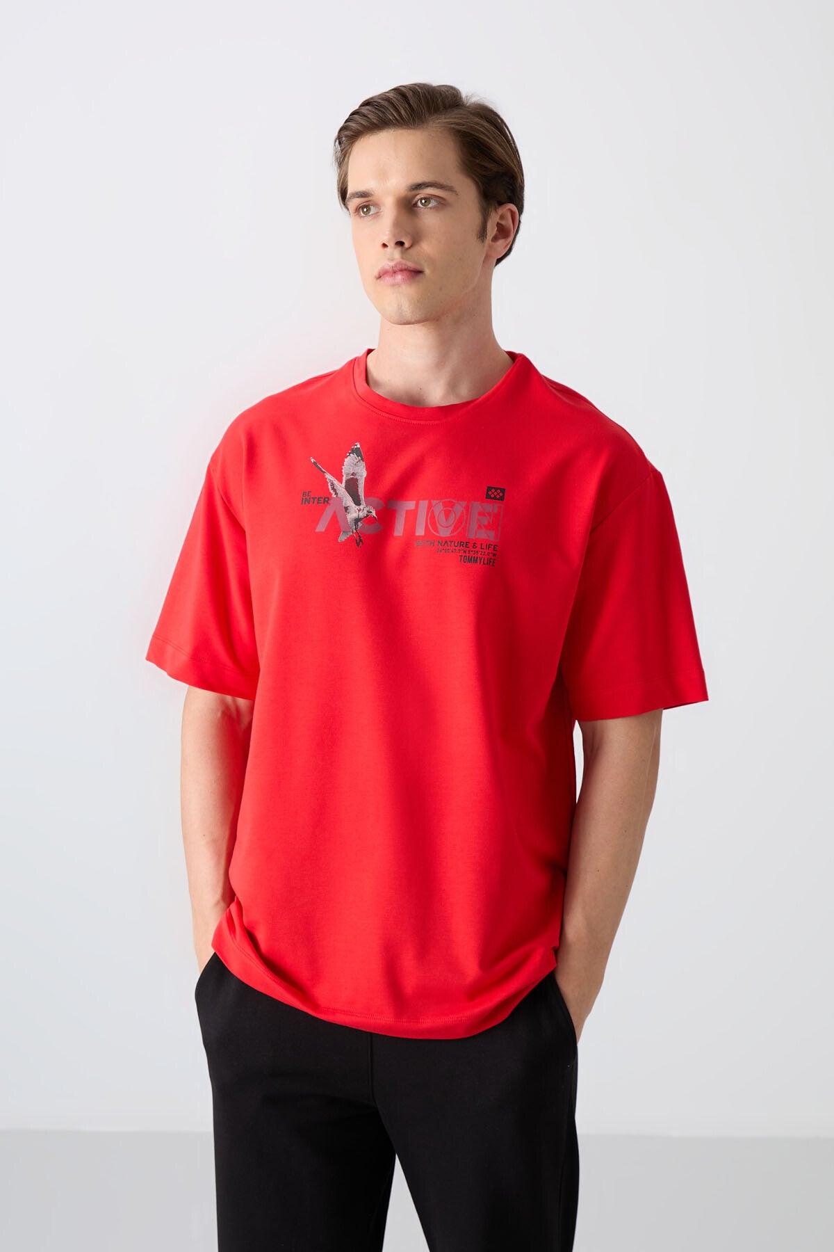 Fiesta Cotton Thick Soft Textured Oversize Fit Printed Men's T-Shirt - 88344