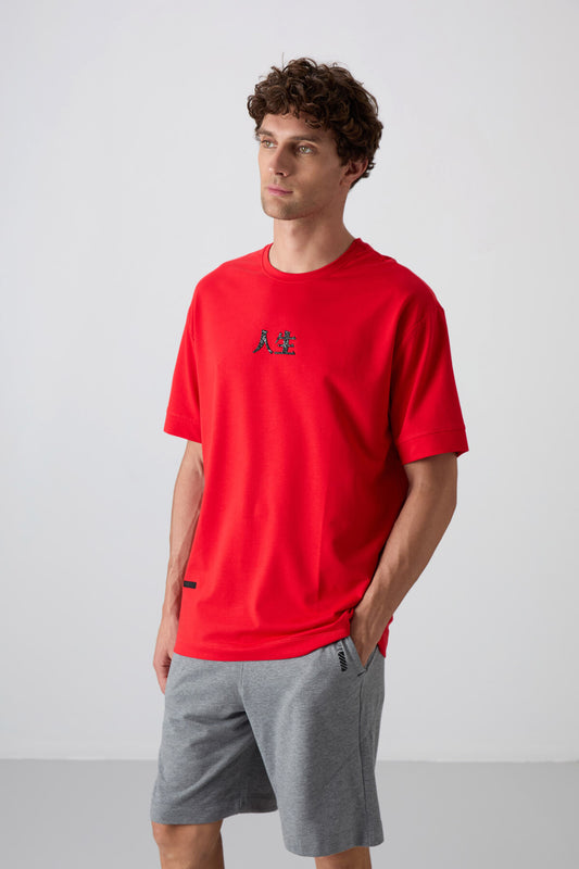 Fiesta Cotton Thick Soft Textured Oversize Fit Printed Men's T-Shirt - 88342