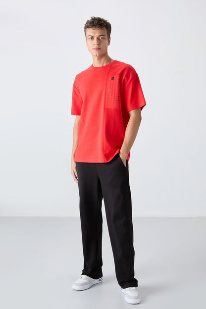 Fiesta Cotton Thick Textured Surface Oversize Fit Printed Men's T-Shirt - 88338
