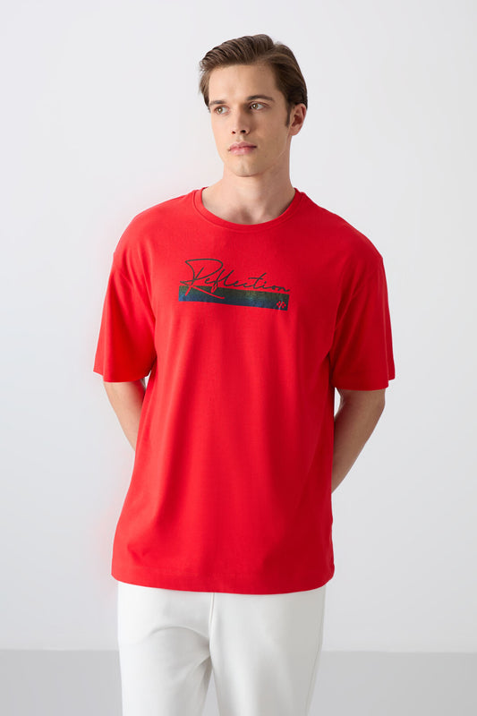 Fiesta Cotton Thick Soft Textured Oversize Fit Printed Men's T-Shirt - 88334