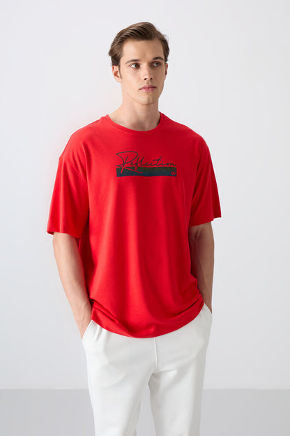 Fiesta Cotton Thick Soft Textured Oversize Fit Printed Men's T-Shirt - 88334