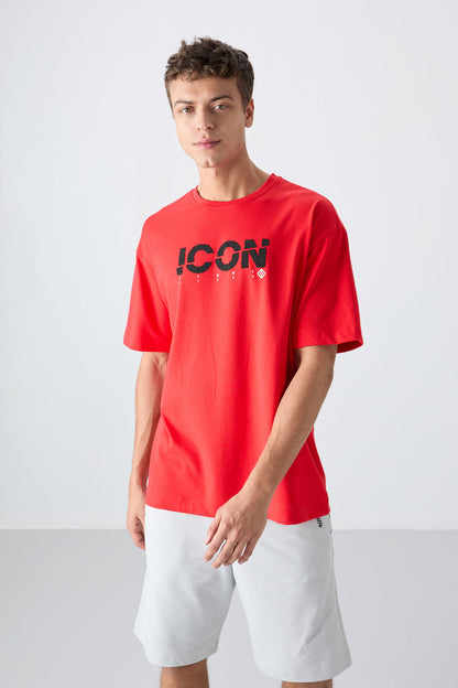 Fiesta Cotton Thick Soft Textured Oversize Fit Printed Men's T-Shirt - 88331