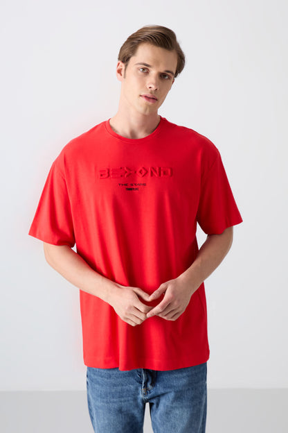 Fiesta Cotton Thick Soft Textured Oversize Fit Printed Men's T-Shirt - 88328