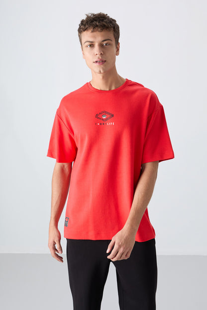 Fiesta Cotton Thick Soft Textured Oversize Fit Printed Men's T-Shirt - 88325