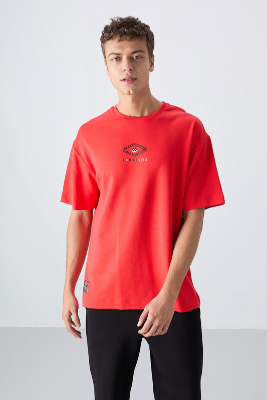 Fiesta Cotton Thick Soft Textured Oversize Fit Printed Men's T-Shirt - 88325
