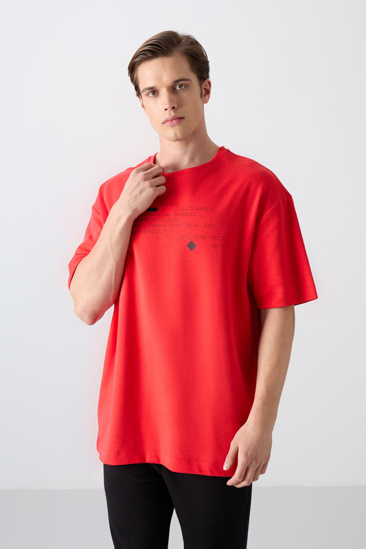 Fiesta Cotton Thick Soft Textured Oversize Fit Printed Men's T-Shirt - 88326
