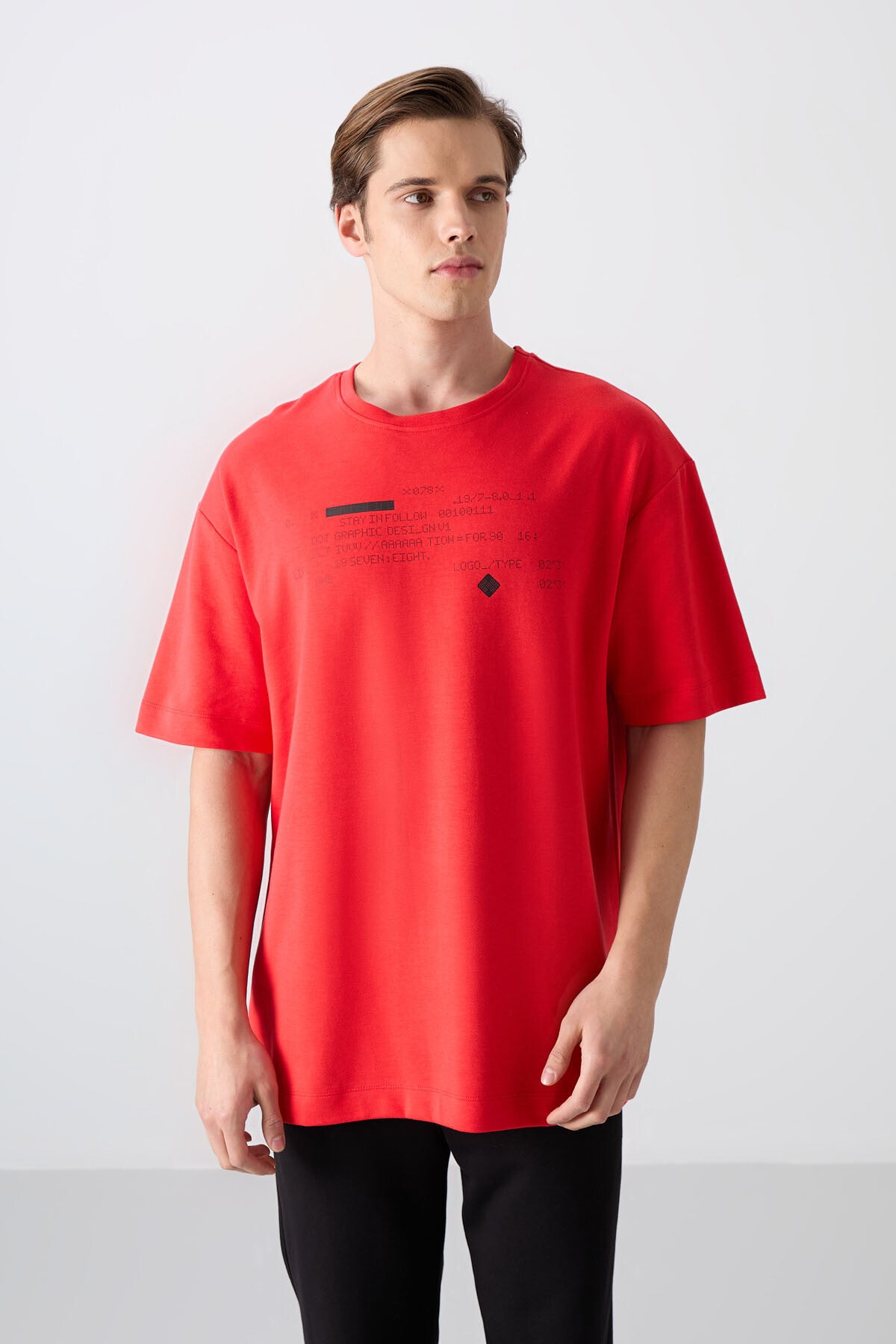 Fiesta Cotton Thick Soft Textured Oversize Fit Printed Men's T-Shirt - 88326