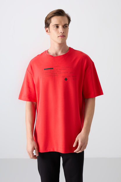 Fiesta Cotton Thick Soft Textured Oversize Fit Printed Men's T-Shirt - 88326