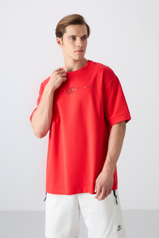 Fiesta Cotton Thick Soft Textured Oversize Fit Printed Men's T-Shirt - 88323