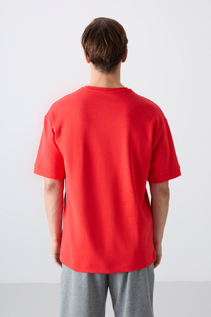 Fiesta Cotton Thick Soft Textured Oversize Fit Printed Men's T-Shirt - 88322