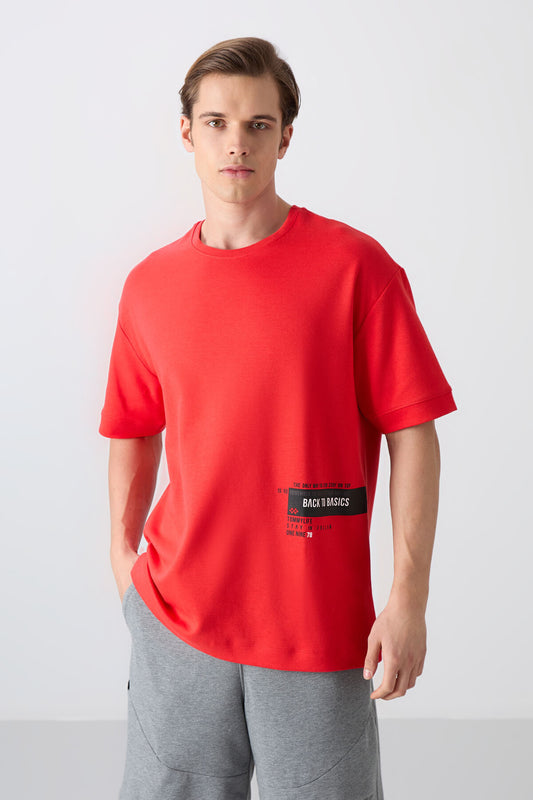 Fiesta Cotton Thick Soft Textured Oversize Fit Printed Men's T-Shirt - 88322