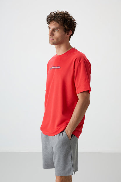 Fiesta Cotton Thick Textured Surface Oversize Fit Printed Men's T-Shirt - 88365