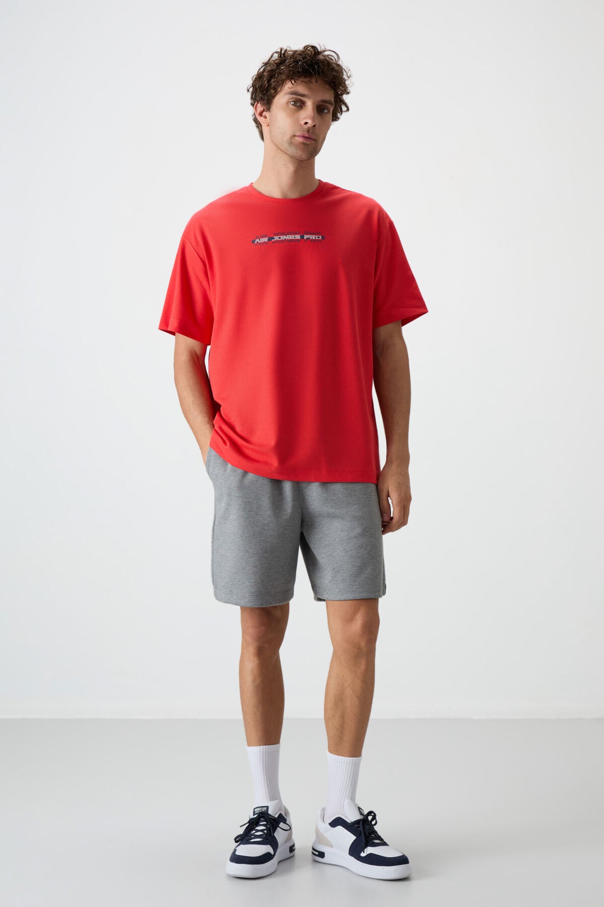 Fiesta Cotton Thick Textured Surface Oversize Fit Printed Men's T-Shirt - 88365